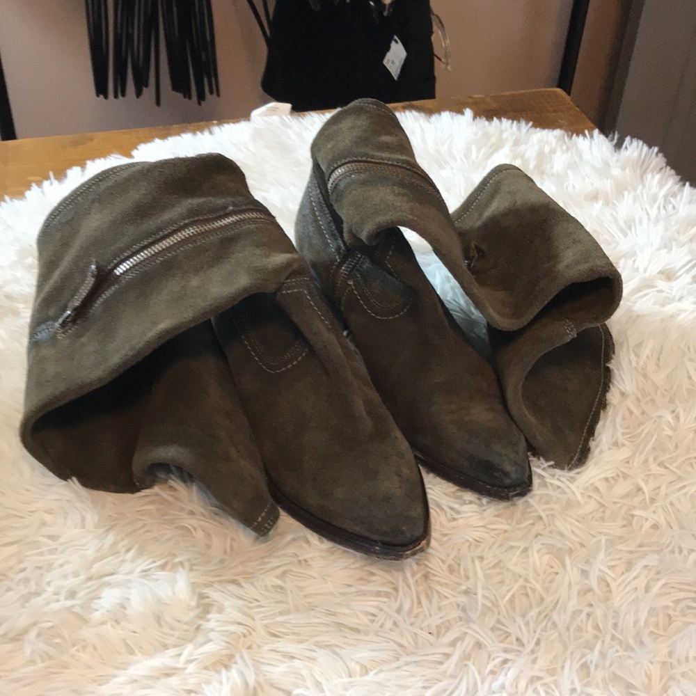 Frye Tall Leather Suede Riding Boot - Picture 2 of 9